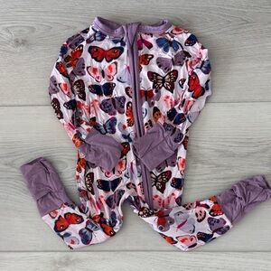 Little Sleepies Purple Butterfly Kids Footie
